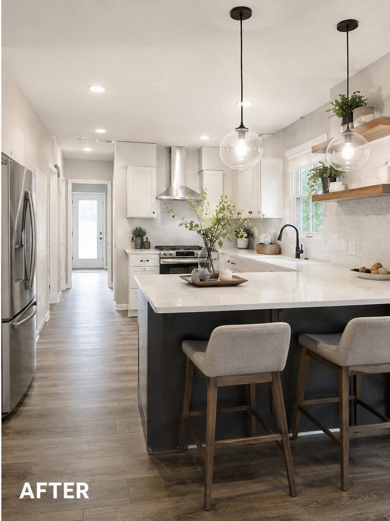 After Modern Farmhouse Kitchen